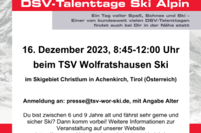 DSV-Talenttage Ski Alpin TSV Wolfratshausen 2023