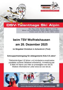 Talenttag Ski Alpin 2025 beim TSV Wolfratshausen